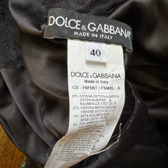 Sold!!!Dolce&Gabbana black lace dress with yellow Flowers - Picture 5 of 13